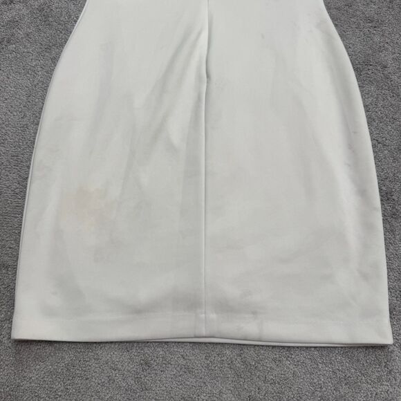 Tommy Hilfiger Ruffle Flutter Sleeve Sheath Pencil Dress Womens 12 White Classic - Picture 5 of 16